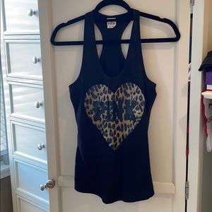 Pink Victoria’s Secret cheetah heart tank